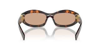 Miu Miu 0MU 14ZS women Havana Oval Sunglasses