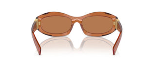 Miu Miu 0MU 14ZS women Brown Oval Sunglasses