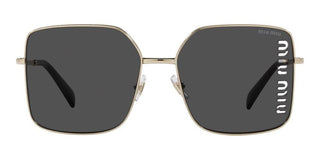 Miu Miu 0MU 51YS women Gold Oversize Sunglasses