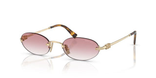 Miu Miu 0MU A54S women Gold Oval Sunglasses