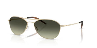 Oliver Peoples Aero ii OV 1358S unisex Gold Pilot Sunglasses