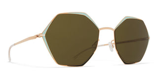 Mykita ALESSIA unisex Gold Geometric Sunglasses