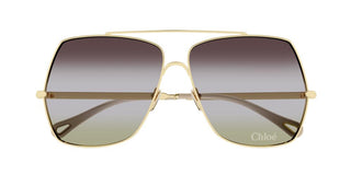 Chloé Aly Ch0278s Women Gold Oversize Sunglasses