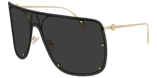 Alexander McQueen AM0313S unisex Gold Shield Sunglasses