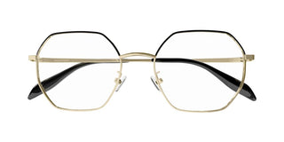 Alexander McQueen AM0338O unisex Black Round Eyeglasses