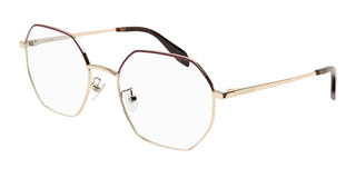 Alexander McQueen AM0338O unisex Gold Round Eyeglasses