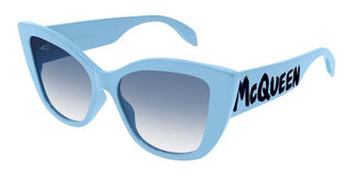 Alexander McQueen AM0347S women Blue Cat Eye Sunglasses