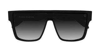 Alexander McQueen AM0354S men Black Shield Sunglasses