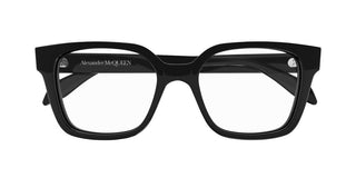 Alexander McQueen AM0358O men Black Geometric Eyeglasses