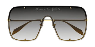 Alexander McQueen AM0362S unisex Gold Shield Sunglasses