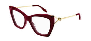 Alexander McQueen AM0376O women Red Squared Eyeglasses