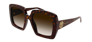 Alexander McQueen AM0378S women Havana Geometric Sunglasses