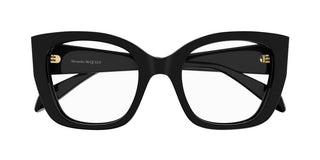 Alexander McQueen AM0379O women Black Squared Eyeglasses