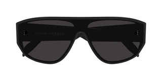 Alexander McQueen AM0386S men Black Shield Sunglasses