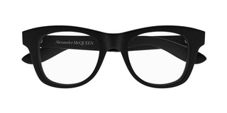 Alexander McQueen AM0396O men Black Squared Eyeglasses