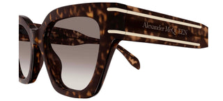 Alexander McQueen AM0398S women Havana Cat Eye Sunglasses