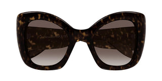 Alexander McQueen AM0402S women Havana Butterfly Sunglasses