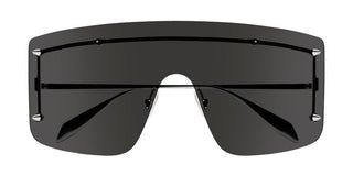 Alexander McQueen AM0412S unisex Black Shield Sunglasses