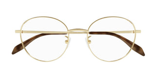 Alexander McQueen AM0414O unisex Gold Squared Eyeglasses