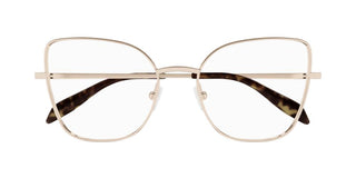 Alexander McQueen AM0416O women Havana Squared Eyeglasses