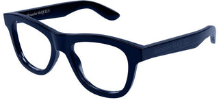 Alexander McQueen AM0421O men Blue Squared Eyeglasses