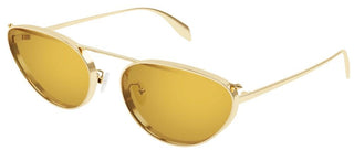 Alexander McQueen AM0424S women Gold Round Sunglasses