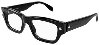 Alexander McQueen AM0428O unisex Black Squared Eyeglasses