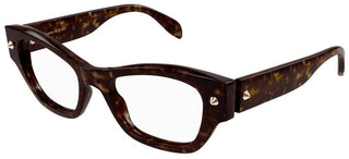 Alexander McQueen AM0429O women Havana Cat Eye Eyeglasses