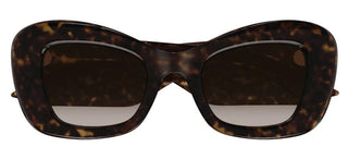 Alexander McQueen AM0434S women Havana Cat Eye Sunglasses