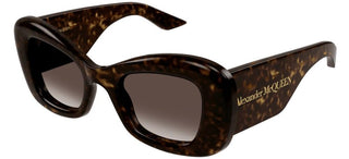 Alexander McQueen AM0434S women Havana Cat Eye Sunglasses