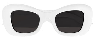 Alexander McQueen AM0434S women White Cat Eye Sunglasses