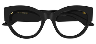 Alexander McQueen AM0435O women Black Cat Eye Eyeglasses