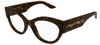 Alexander McQueen AM0435O women Havana Cat Eye Eyeglasses