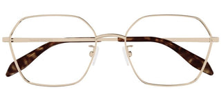 Alexander McQueen AM0437O women Gold Squared Eyeglasses