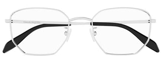 Alexander McQueen AM0438O men Silver Squared Eyeglasses