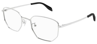 Alexander McQueen AM0438O men Silver Squared Eyeglasses