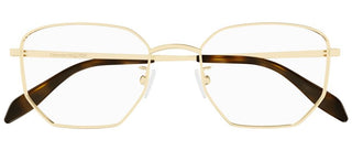 Alexander McQueen AM0438O men Gold Squared Eyeglasses