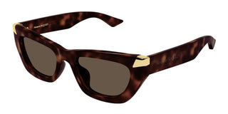 Alexander McQueen AM0440SA women Havana Cat Eye Sunglasses