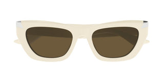 Alexander McQueen AM0440SA women White Cat Eye Sunglasses