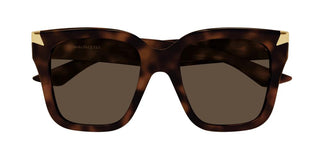 Alexander McQueen AM0440S women Havana Squared Sunglasses