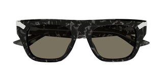 Alexander McQueen AM0441S men Havana Squared Sunglasses