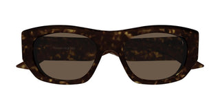 Alexander McQueen AM0450S unisex Havana Squared Sunglasses