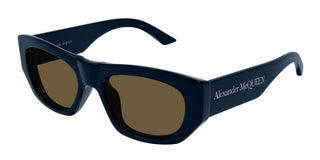 Alexander McQueen AM0450S unisex Blue Squared Sunglasses