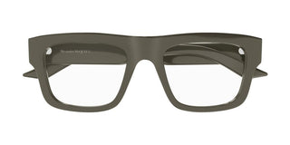 Alexander McQueen AM0452O men Brown Squared Eyeglasses