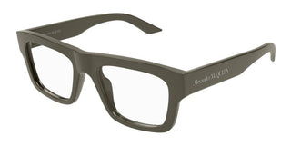 Alexander McQueen AM0452O men Brown Squared Eyeglasses