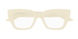 Alexander McQueen AM0453O women White Cat Eye Eyeglasses