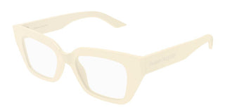 Alexander McQueen AM0453O women White Cat Eye Eyeglasses