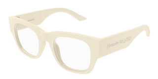 Alexander McQueen AM0455O women White Squared Eyeglasses