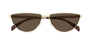 Alexander McQueen AM0456S women Gold Cat Eye Sunglasses