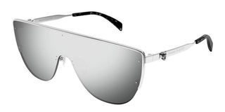 Alexander McQueen AM0457S men Silver Shield Sunglasses